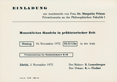 Einladung zu Primas' Antrittsvorlesung